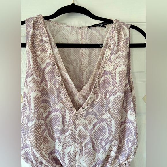 White House Black Market Lavender Snake Print Dress - Picture 2 of 3